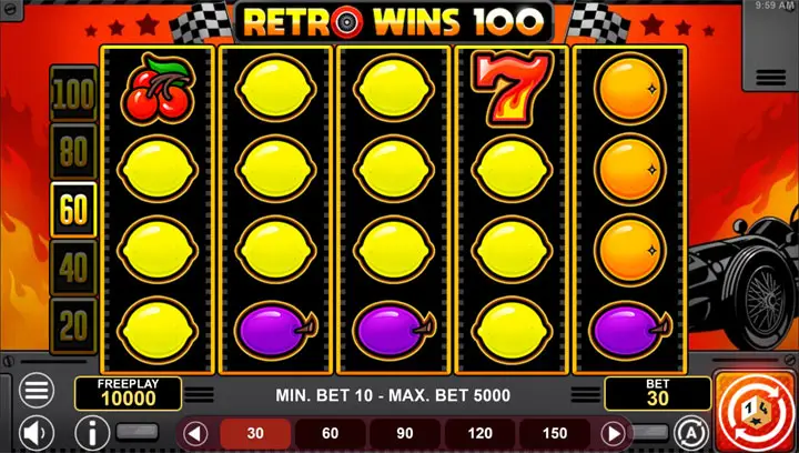 สล็อต Retro Wins 100